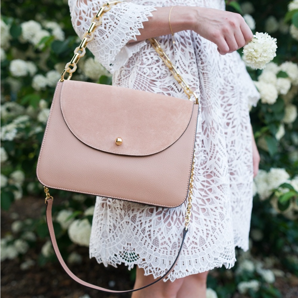 Louise et Cie Blush and Gold Shoulder Bag